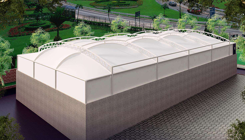 污水處理場棚蓋張拉索膜結(jié)構(gòu)